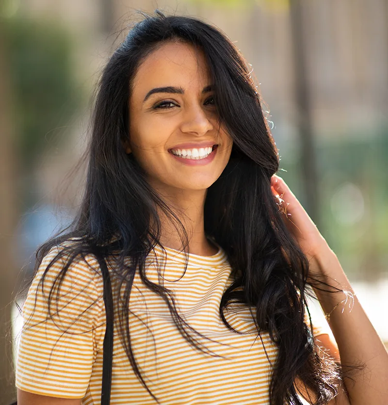 Beautiful Arabic woman smiling